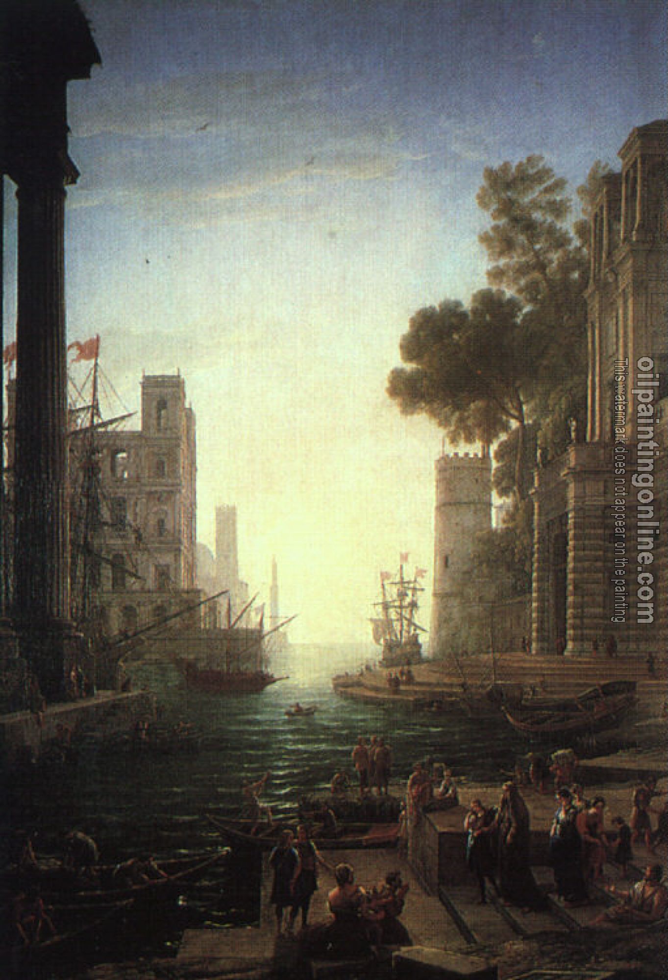 Lorrain, Claude - Embarkation of St Paula Romana at Ostia